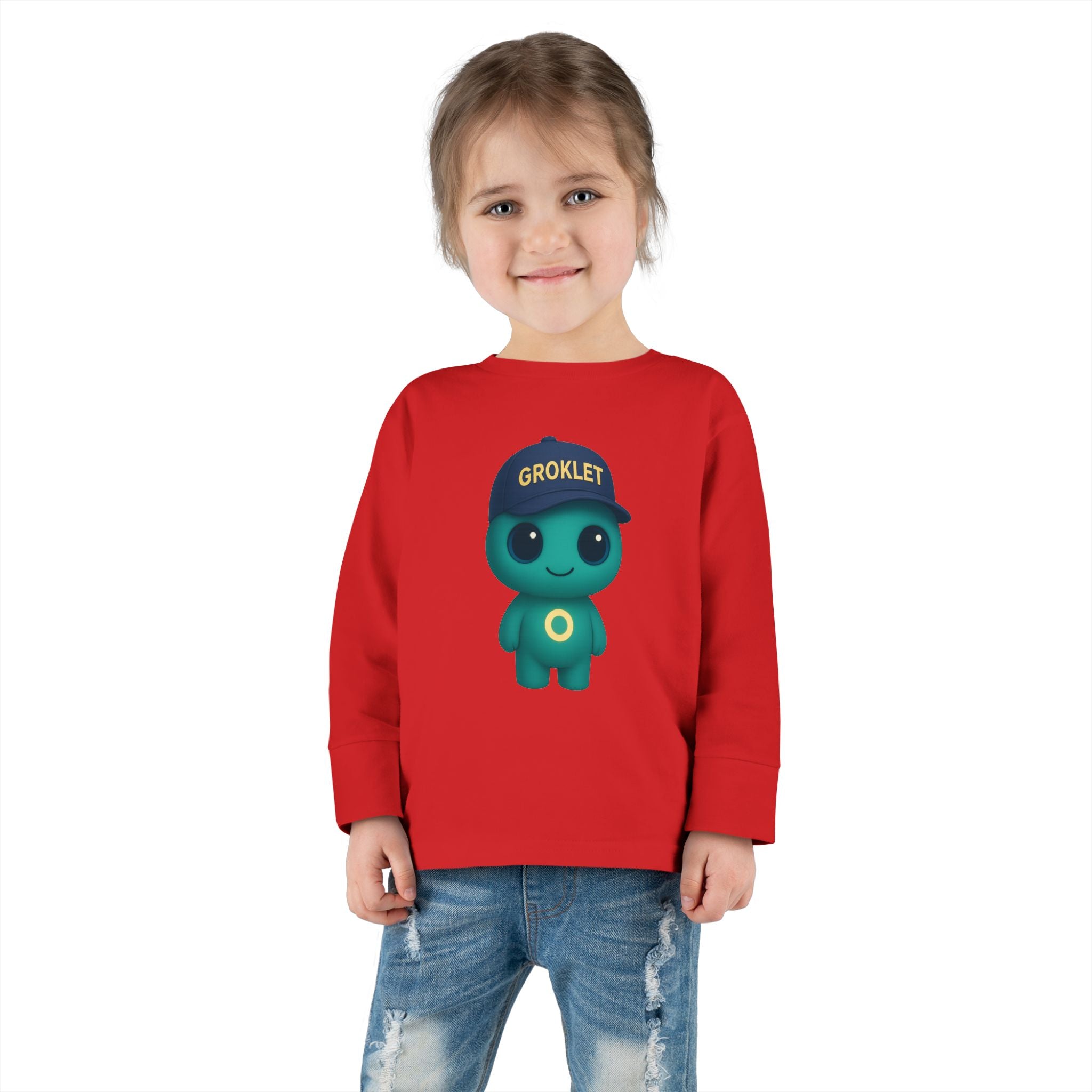 Groklet Kid Tee — Cute Alien Toddler Long Sleeve Shirt