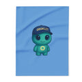 Fleece Blanket — Cute Groklet Throw Blanket (Blue)